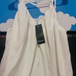 Brand New long white Nasty Gal sundress never worn size 12